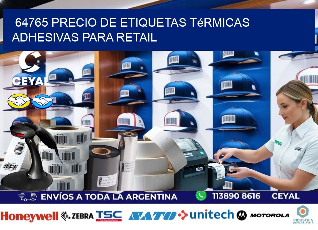 64765 precio de etiquetas térmicas adhesivas para retail