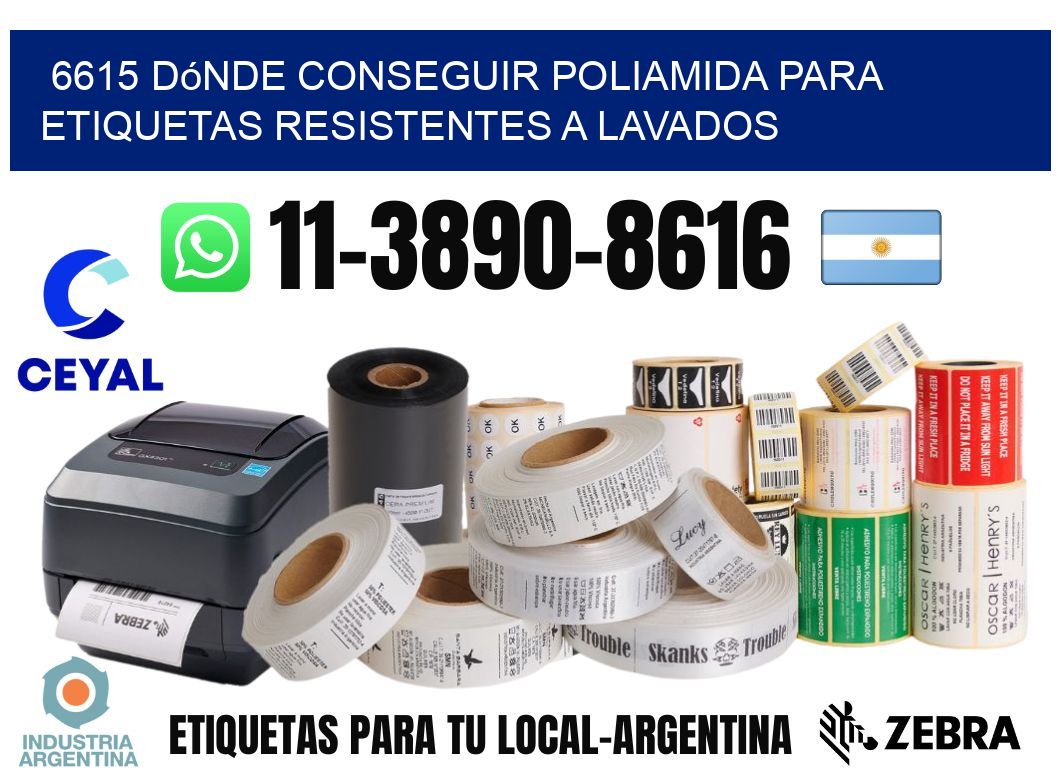 6615 dónde conseguir poliamida para etiquetas resistentes a lavados