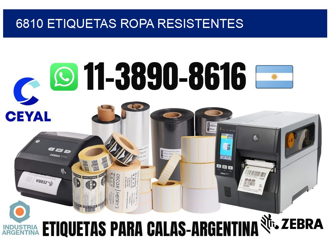 6810 Etiquetas ropa resistentes