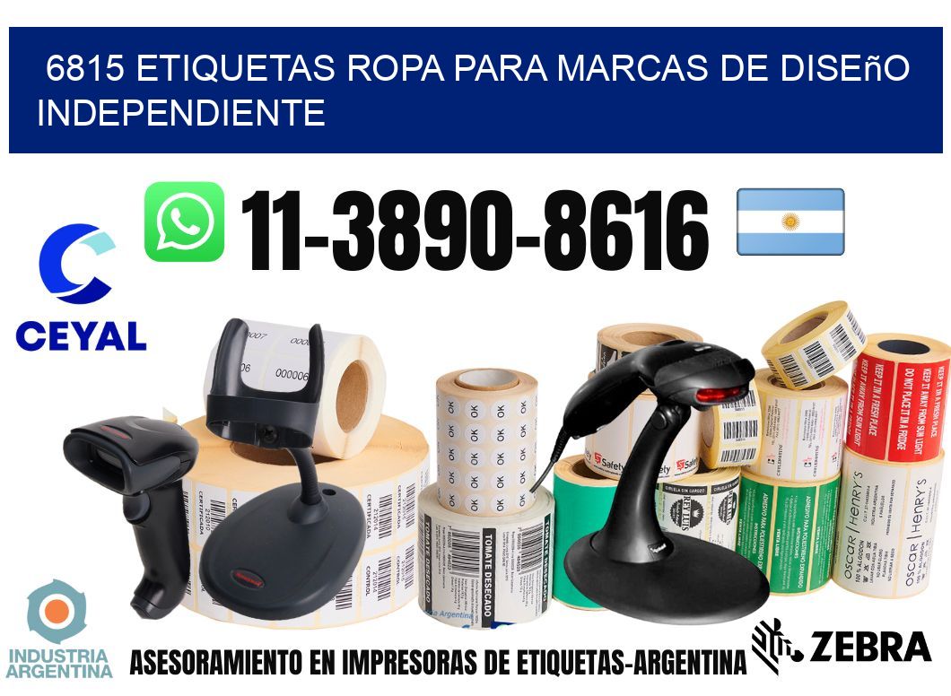 6815 Etiquetas ropa para marcas de diseño independiente