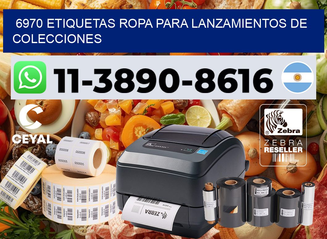 6970 Etiquetas ropa para lanzamientos de colecciones