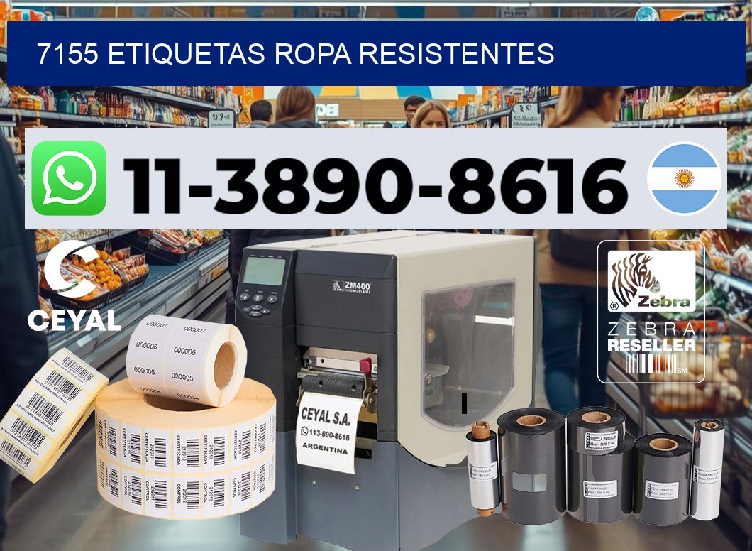 7155 Etiquetas ropa resistentes