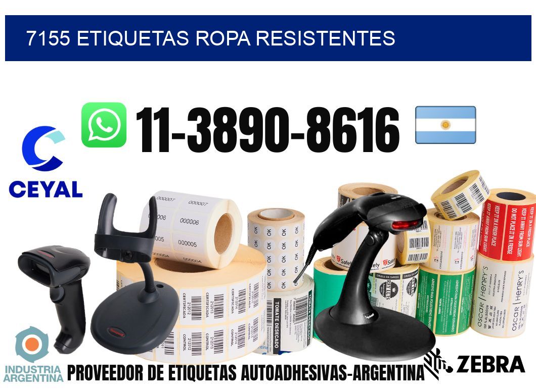 7155 Etiquetas ropa resistentes