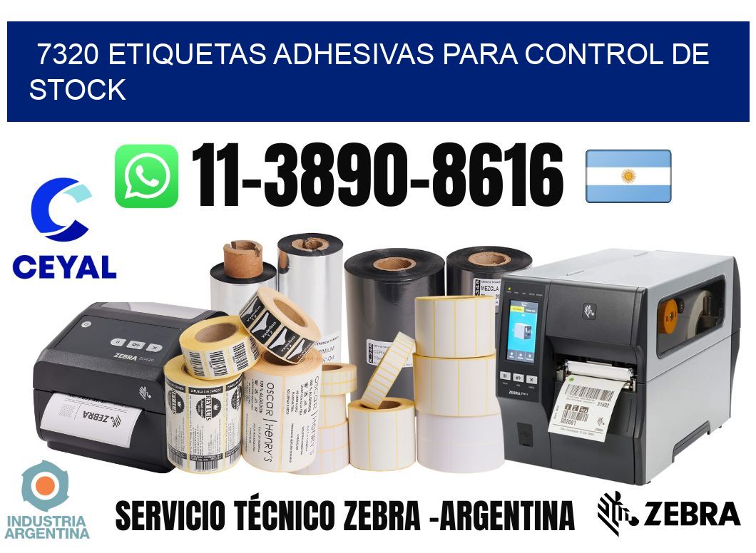 7320 Etiquetas adhesivas para control de stock