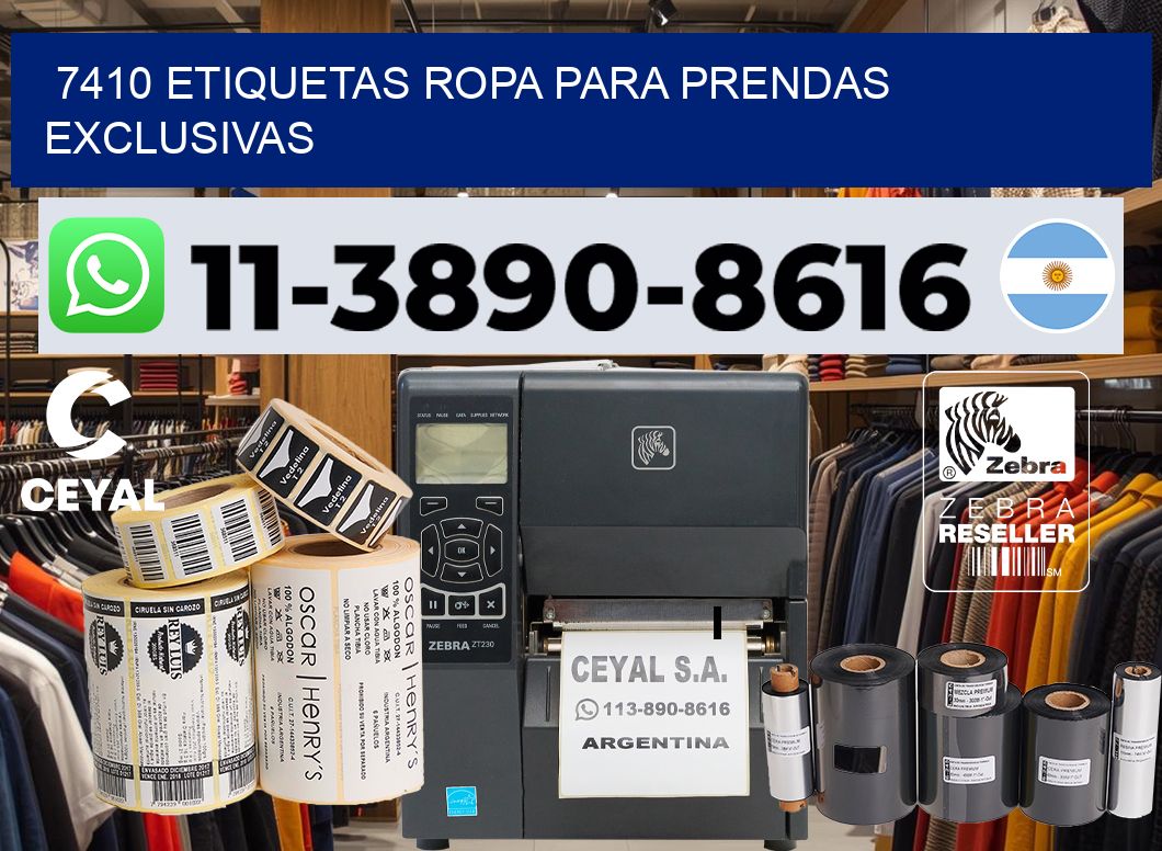 7410 Etiquetas ropa para prendas exclusivas