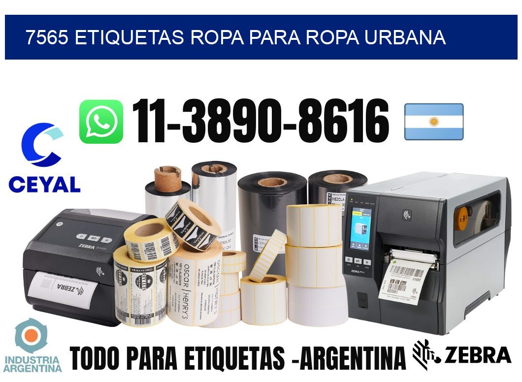 7565 Etiquetas ropa para ropa urbana