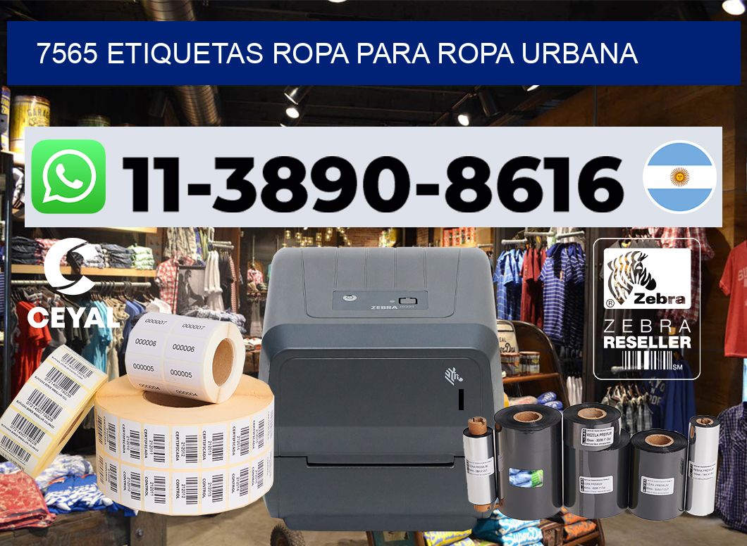7565 Etiquetas ropa para ropa urbana