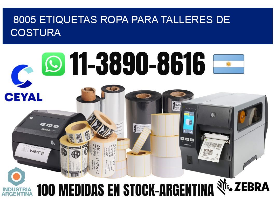 8005 Etiquetas ropa para talleres de costura