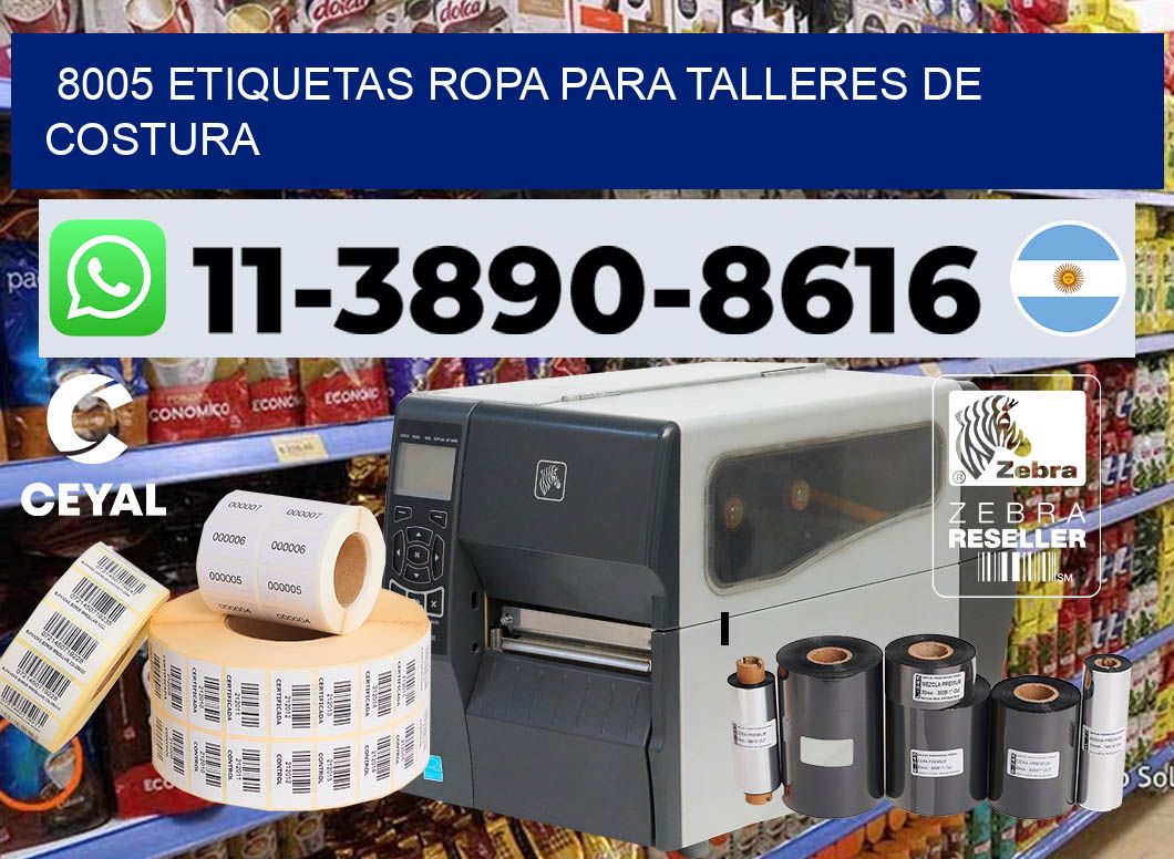 8005 Etiquetas ropa para talleres de costura
