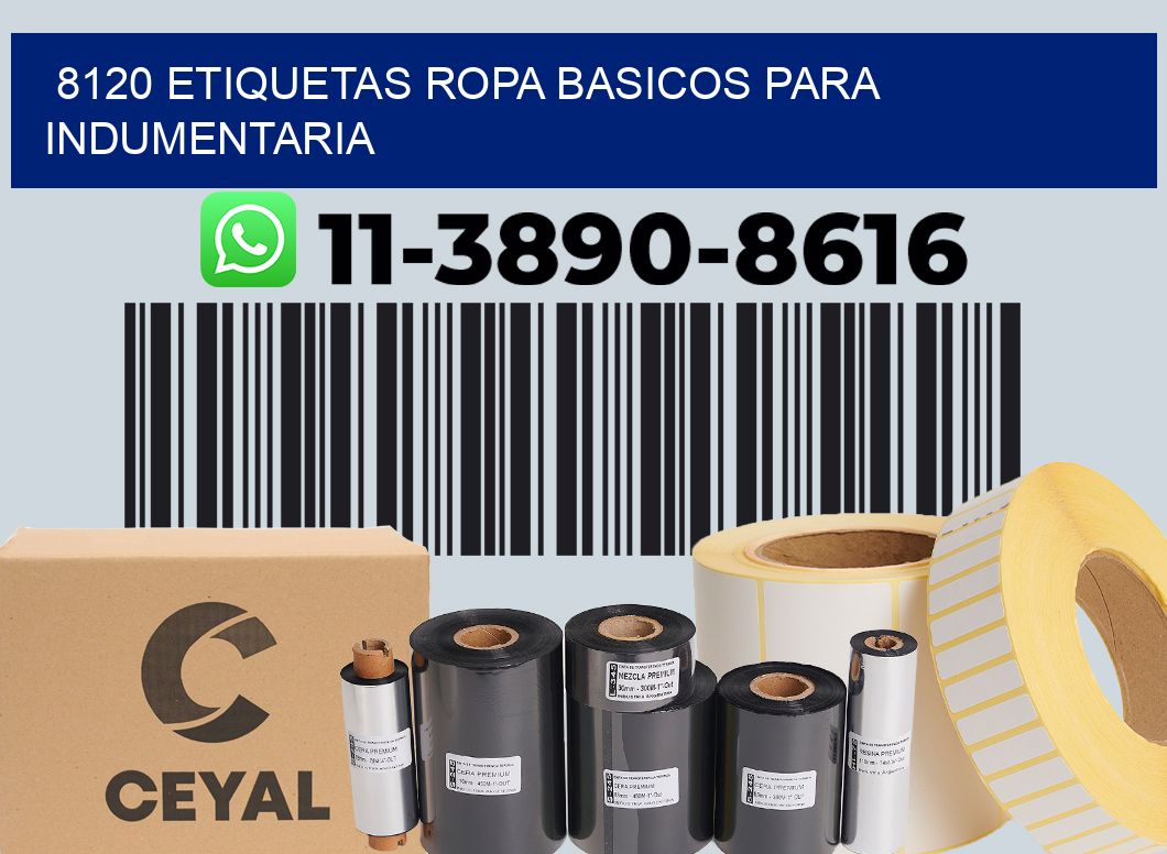 8120 Etiquetas ropa basicos para indumentaria
