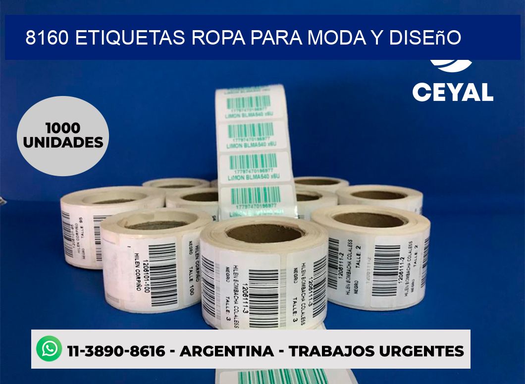 8160 Etiquetas ropa para moda y diseño