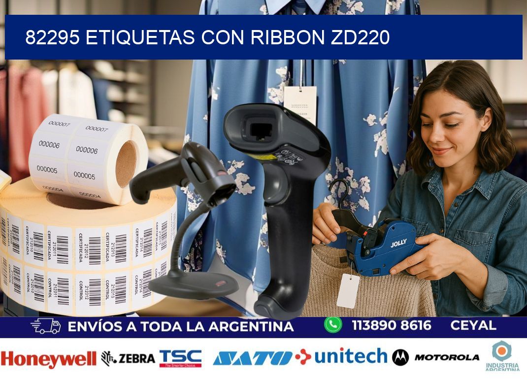 82295 etiquetas con ribbon zd220