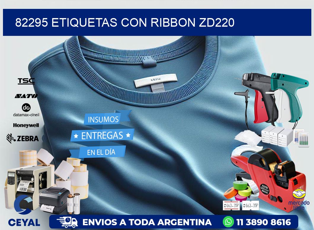 82295 etiquetas con ribbon zd220