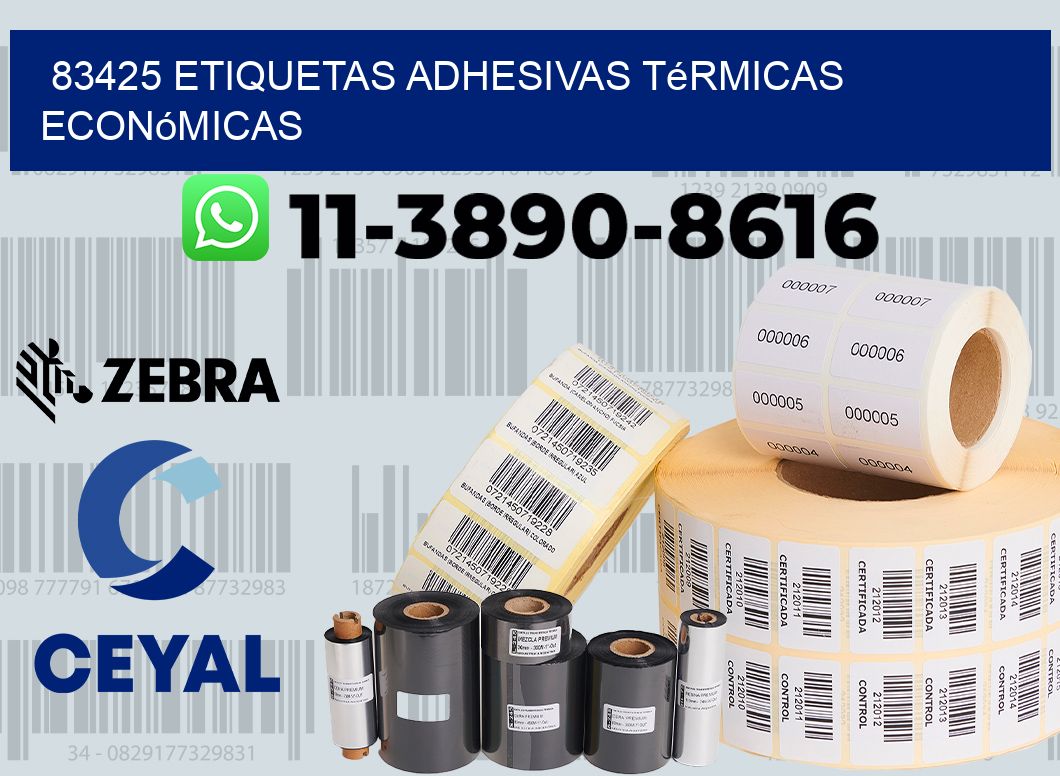83425 etiquetas adhesivas térmicas económicas
