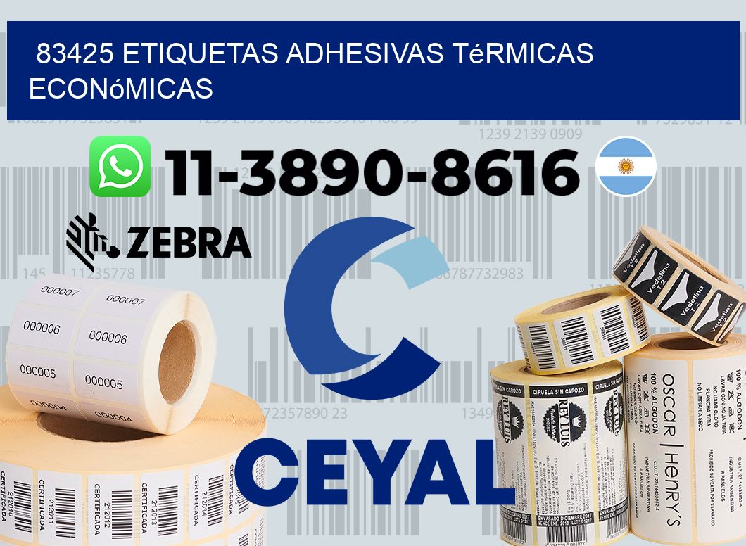 83425 etiquetas adhesivas térmicas económicas