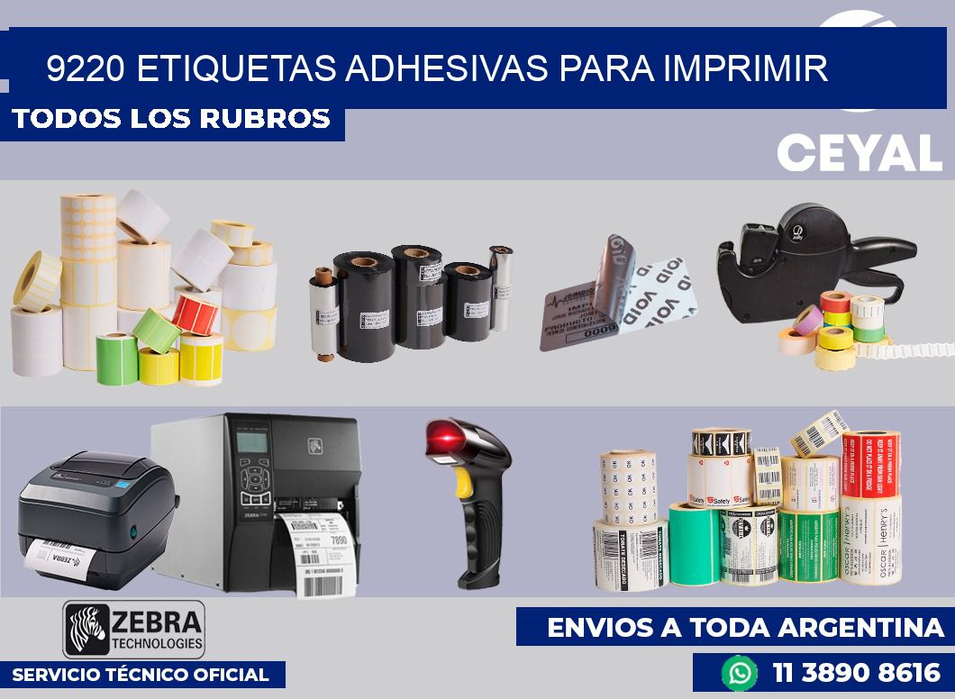 9220 etiquetas adhesivas para imprimir