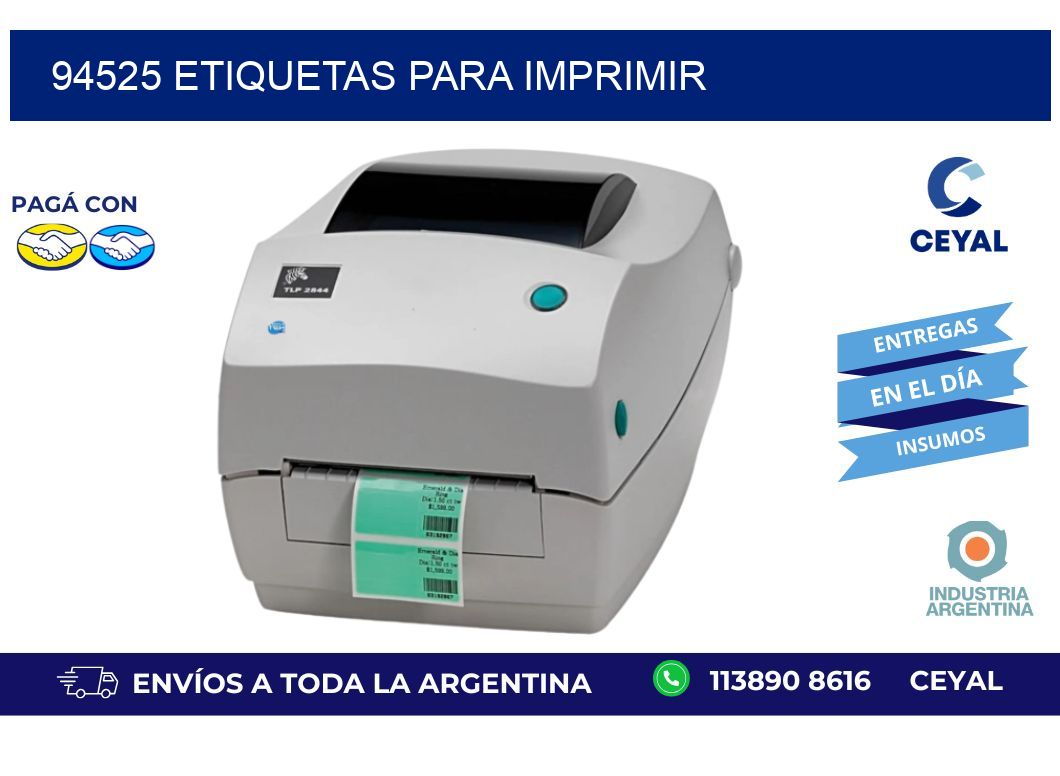 94525 etiquetas para imprimir