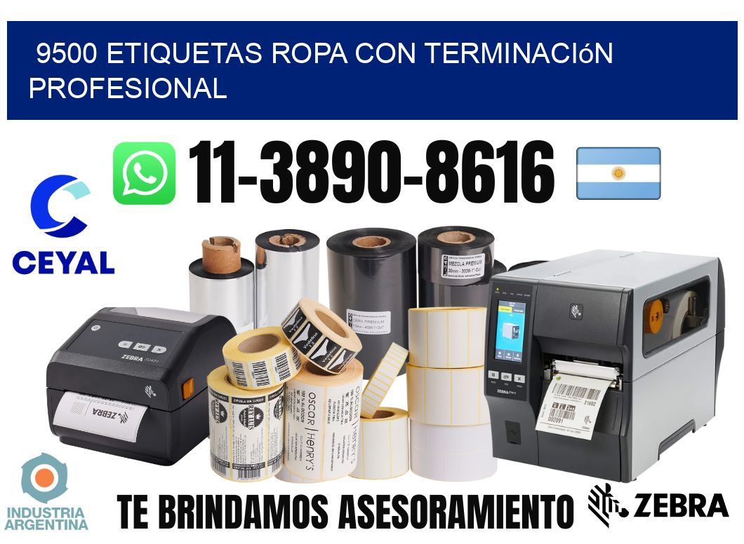 9500 Etiquetas ropa con terminación profesional