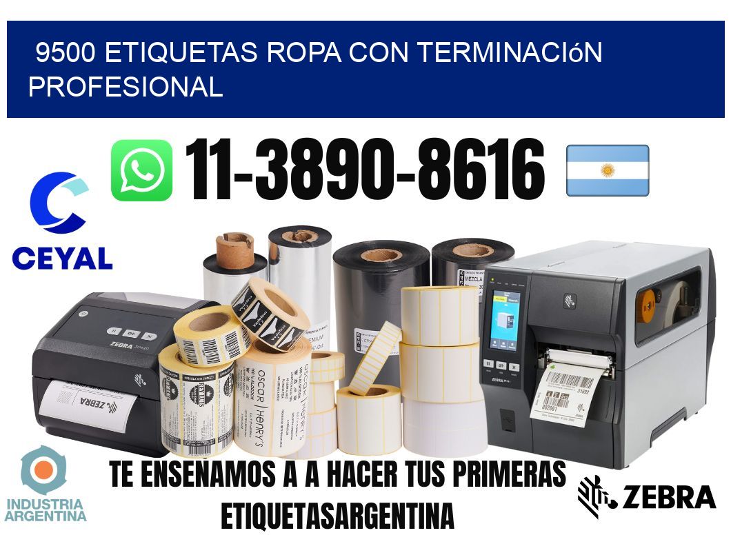 9500 Etiquetas ropa con terminación profesional