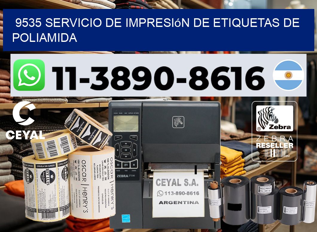 9535 Servicio de impresión de etiquetas de poliamida