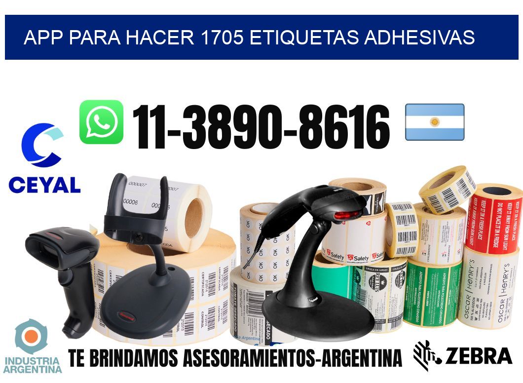 App para hacer 1705 etiquetas adhesivas