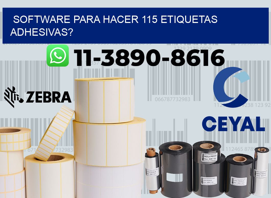 Software para hacer 115 etiquetas adhesivas?