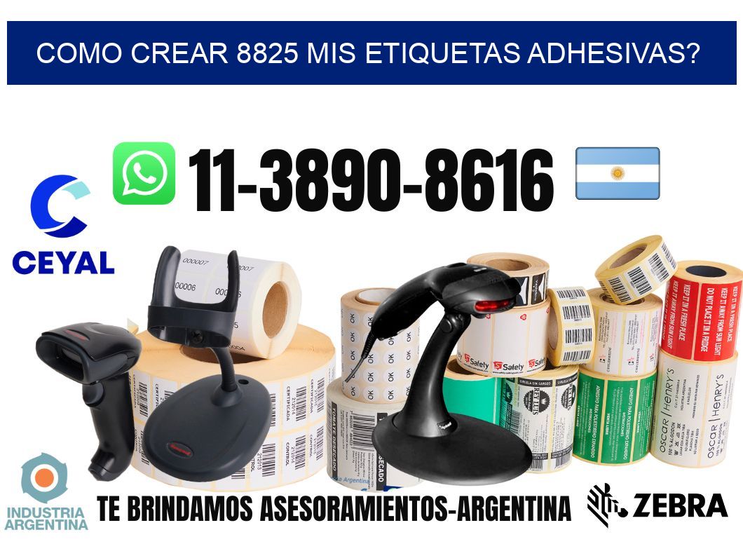 como crear 8825 mis etiquetas adhesivas?