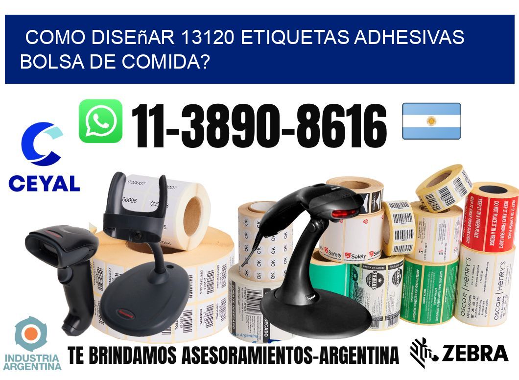 como diseñar 13120 etiquetas adhesivas bolsa de comida?