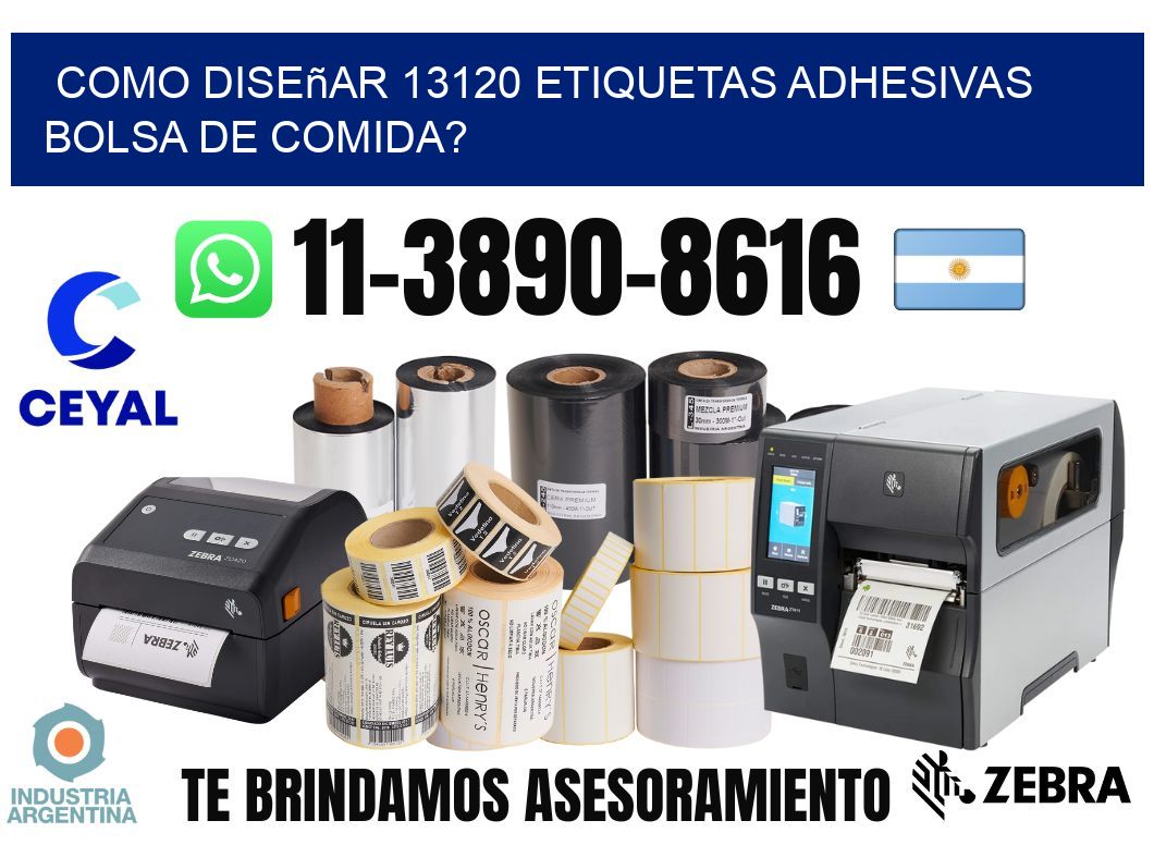 como diseñar 13120 etiquetas adhesivas bolsa de comida?