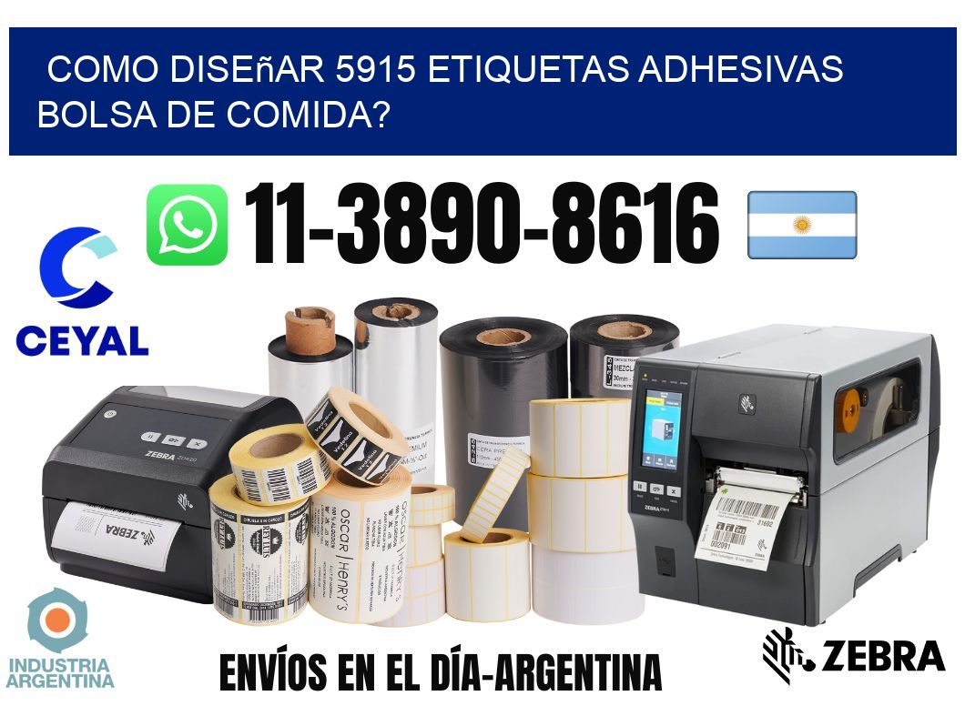 como diseñar 5915 etiquetas adhesivas bolsa de comida?