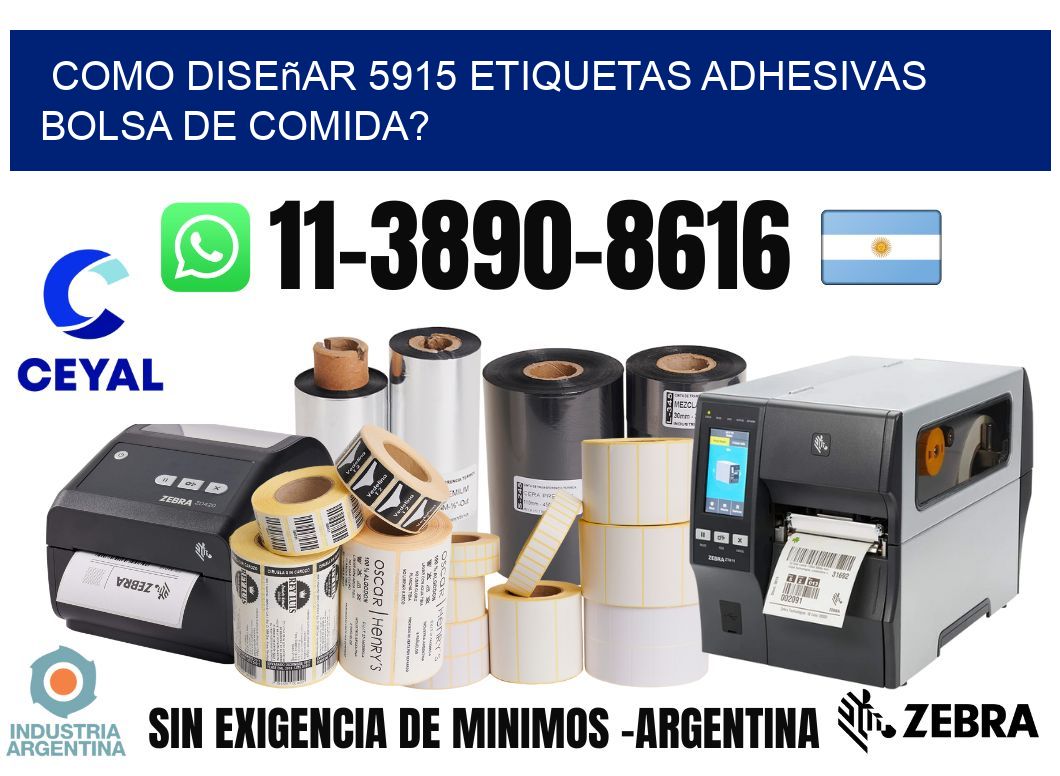 como diseñar 5915 etiquetas adhesivas bolsa de comida?