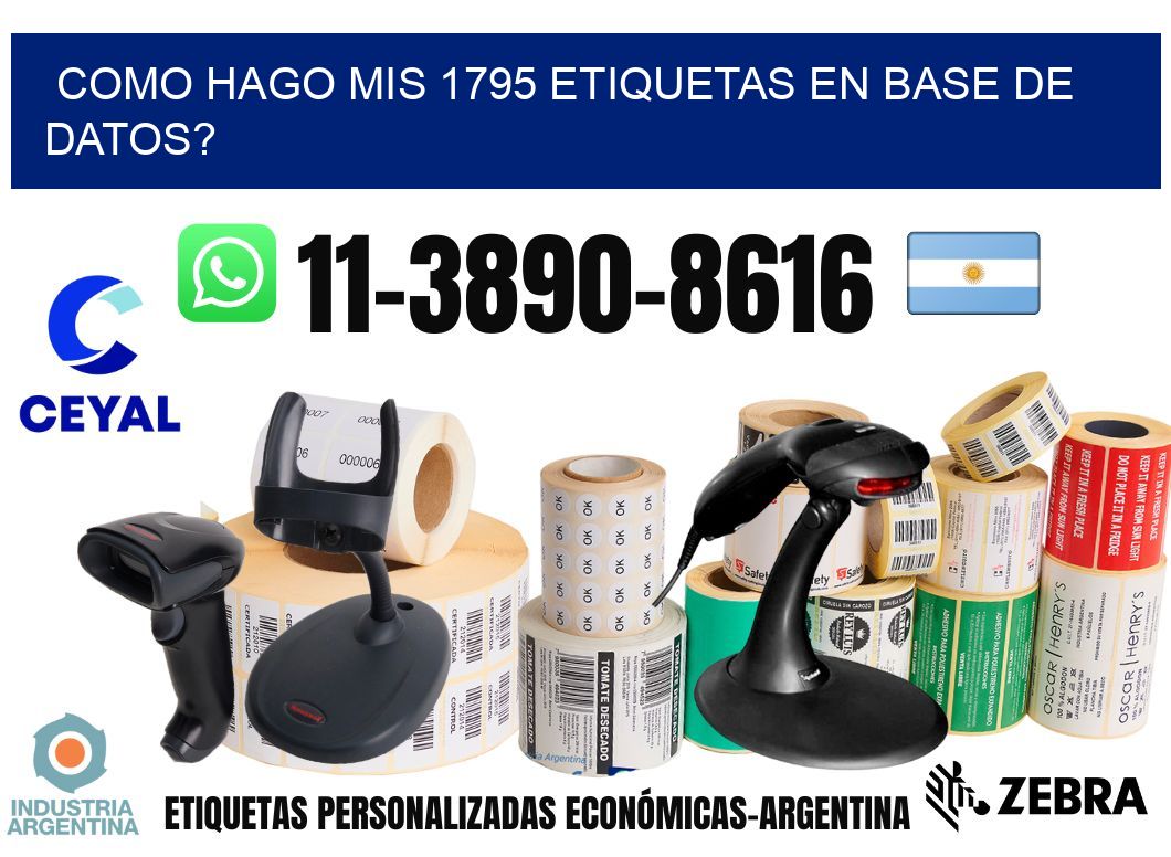 como hago mis 1795 etiquetas en base de datos?