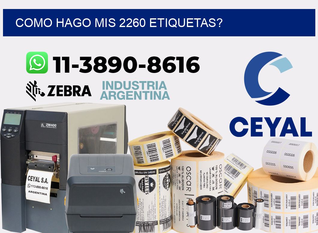 como hago mis 2260 etiquetas?