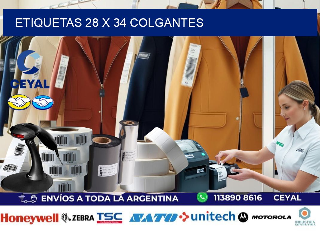 etiquetas 28 x 34 colgantes