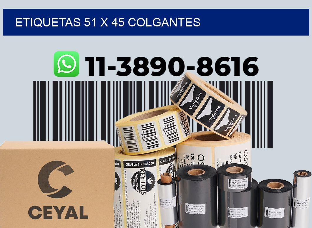 etiquetas 51 x 45 colgantes