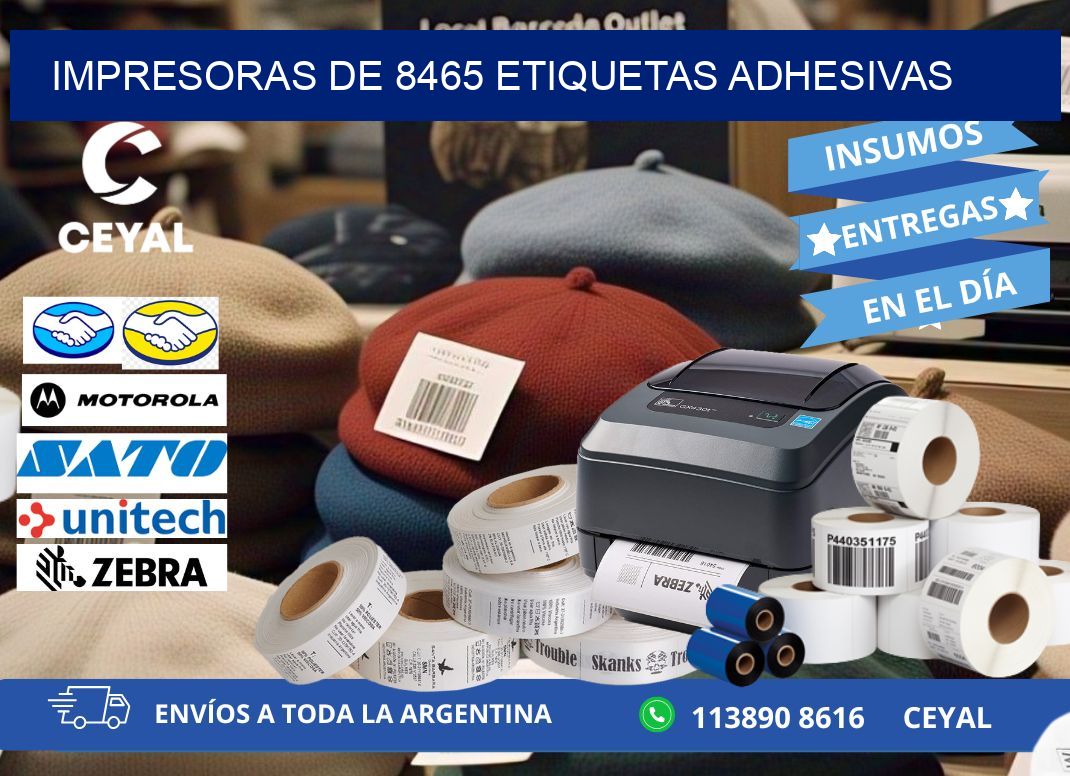 impresoras de 8465 etiquetas adhesivas