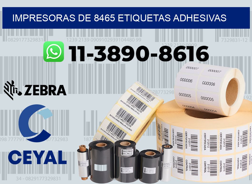 impresoras de 8465 etiquetas adhesivas