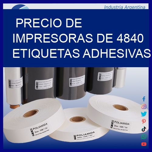 precio de impresoras de 4840 etiquetas adhesivas