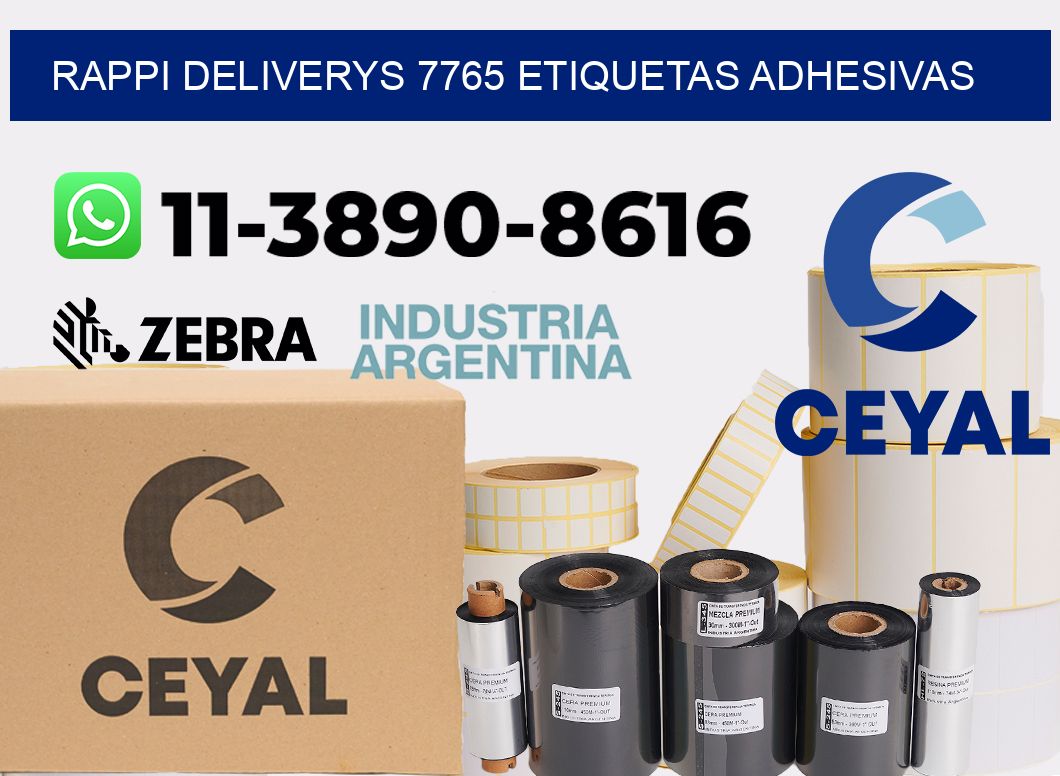 rappi deliverys 7765 etiquetas adhesivas
