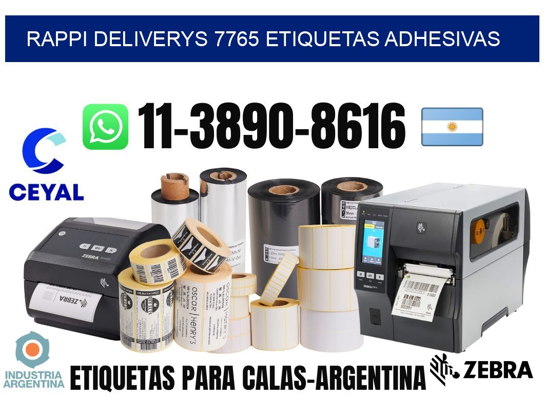 rappi deliverys 7765 etiquetas adhesivas