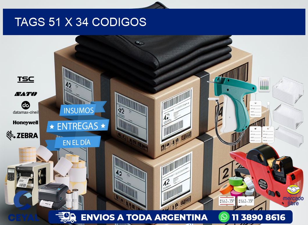 tags 51 x 34 codigos