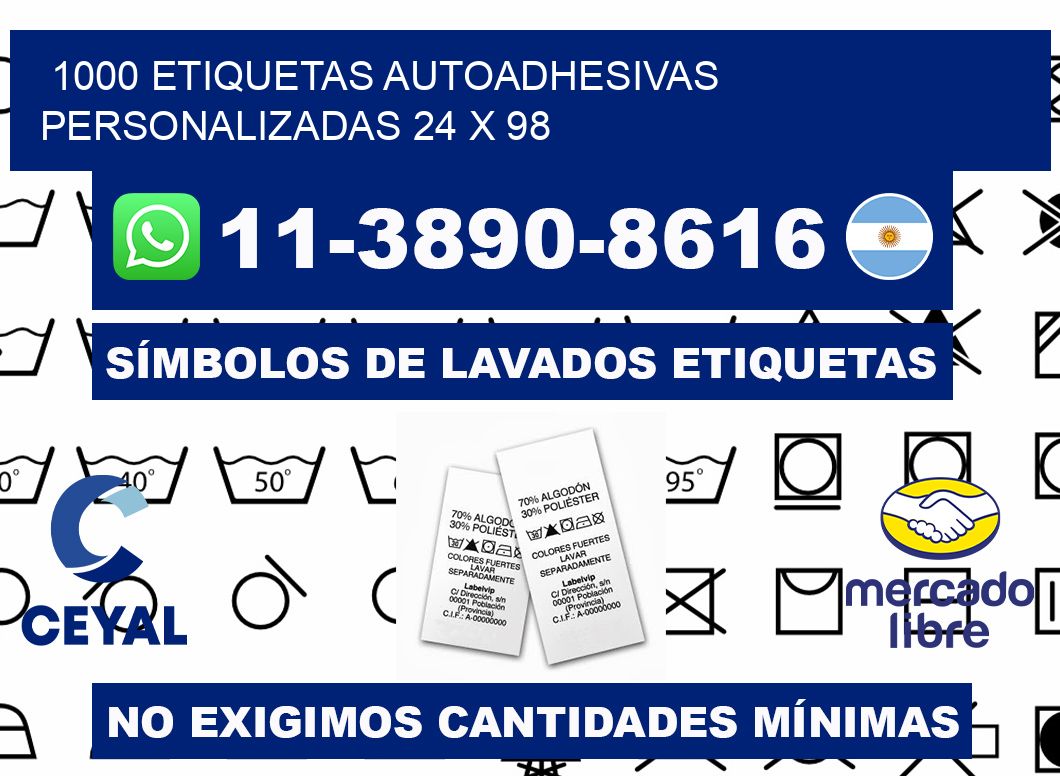 1000 Etiquetas autoadhesivas personalizadas 24 x 98