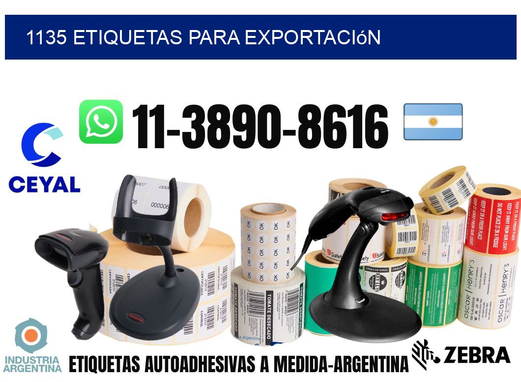 1135 Etiquetas para exportación