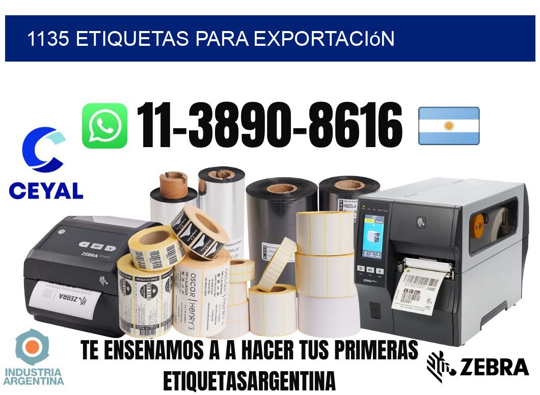 1135 Etiquetas para exportación