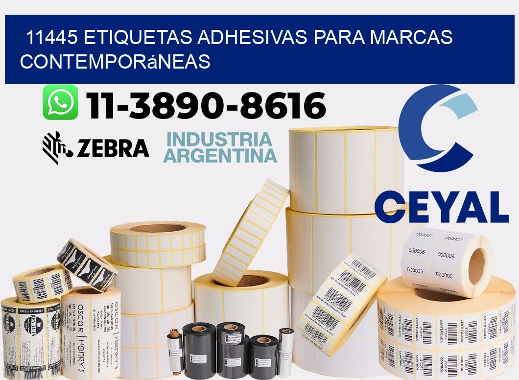 11445 Etiquetas adhesivas para marcas contemporáneas