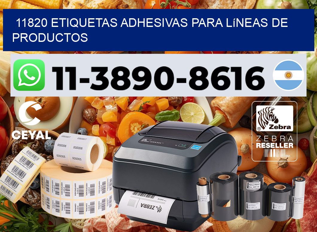 11820 Etiquetas adhesivas para líneas de productos