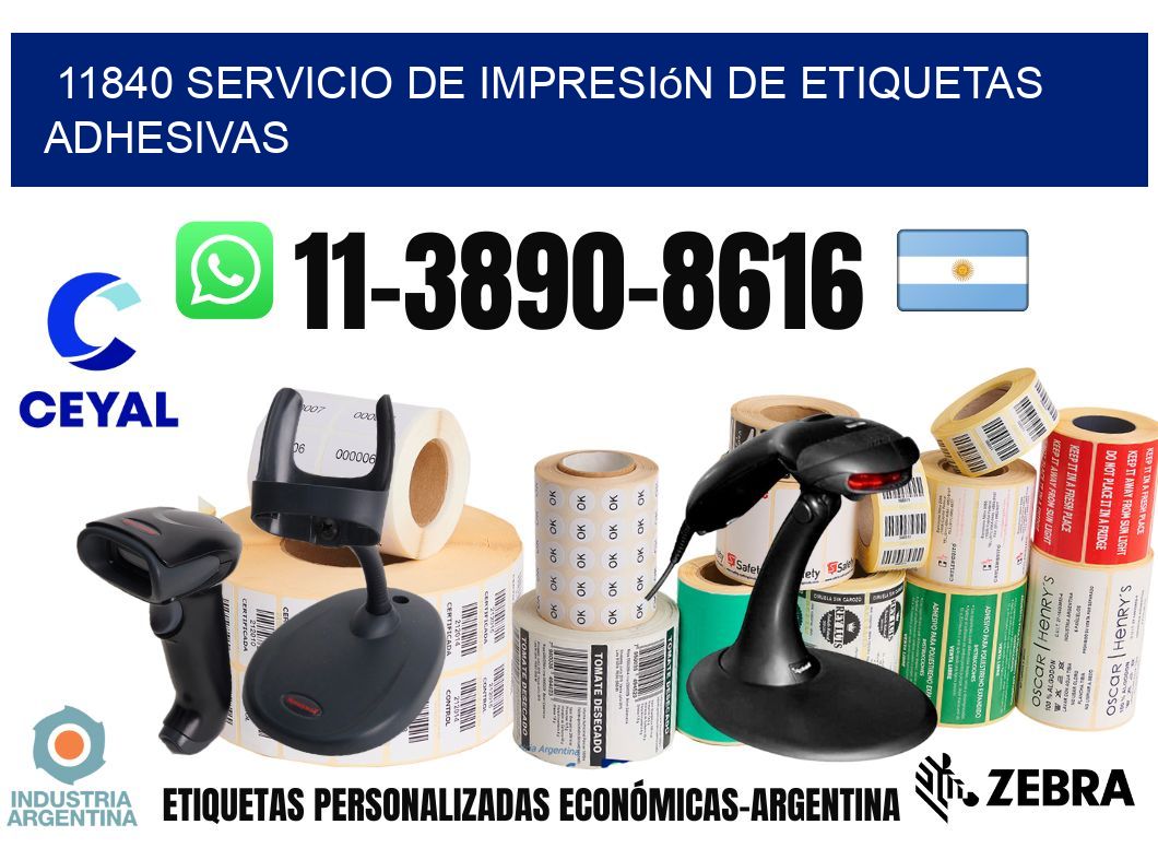11840 Servicio de impresión de etiquetas adhesivas