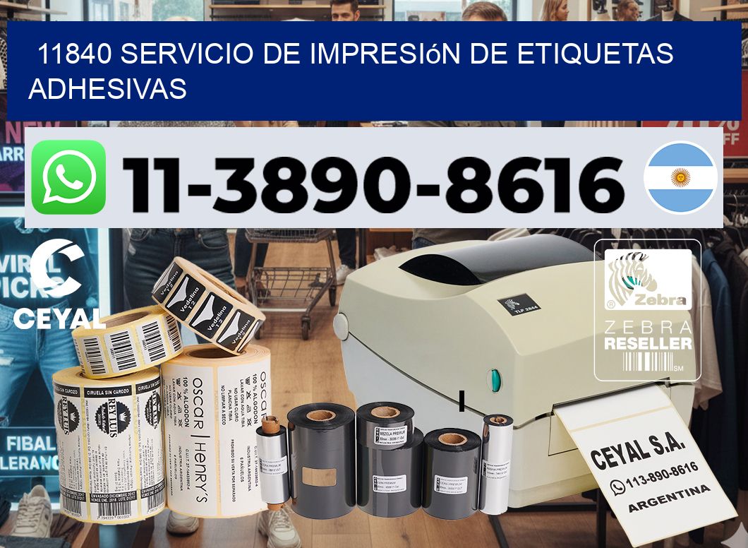 11840 Servicio de impresión de etiquetas adhesivas