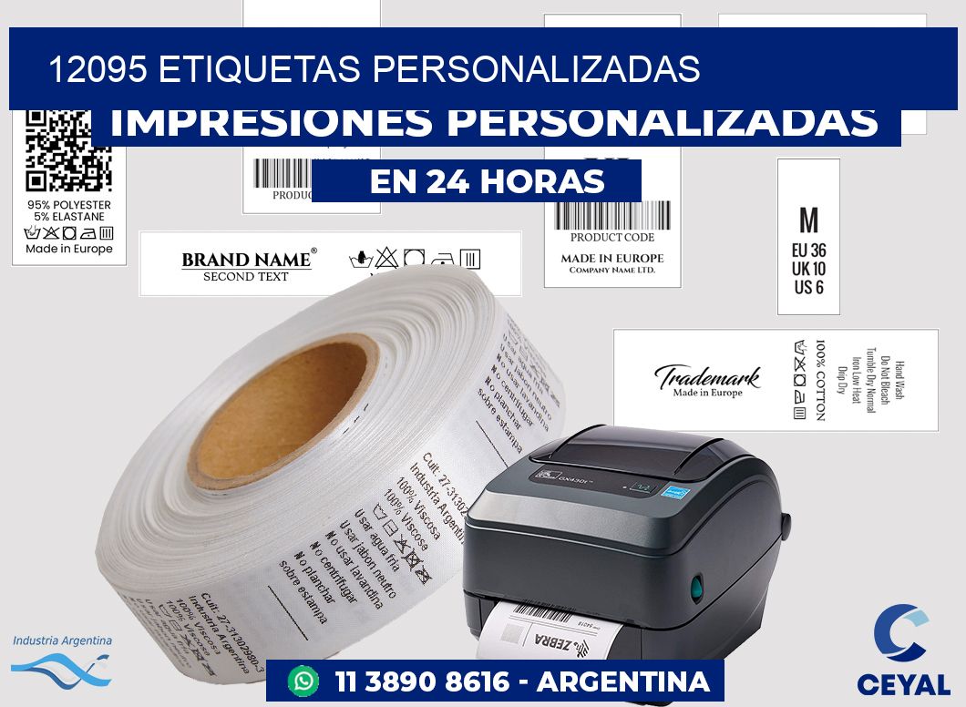 12095 etiquetas personalizadas