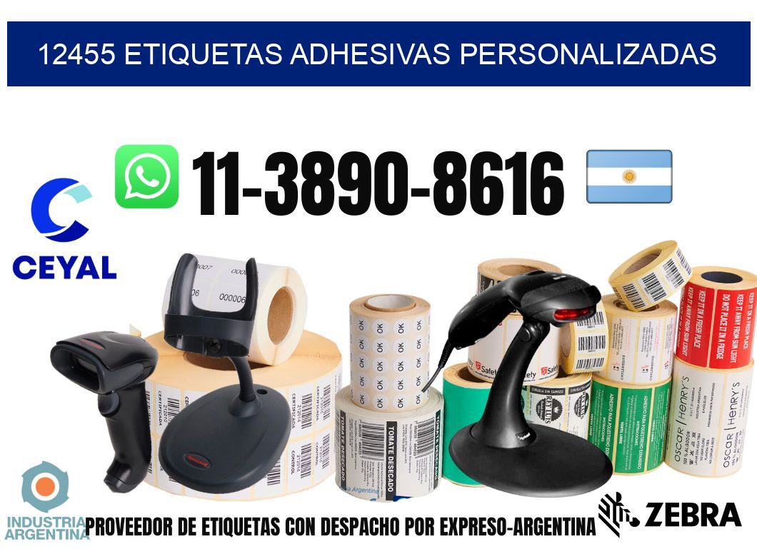 12455 Etiquetas adhesivas personalizadas